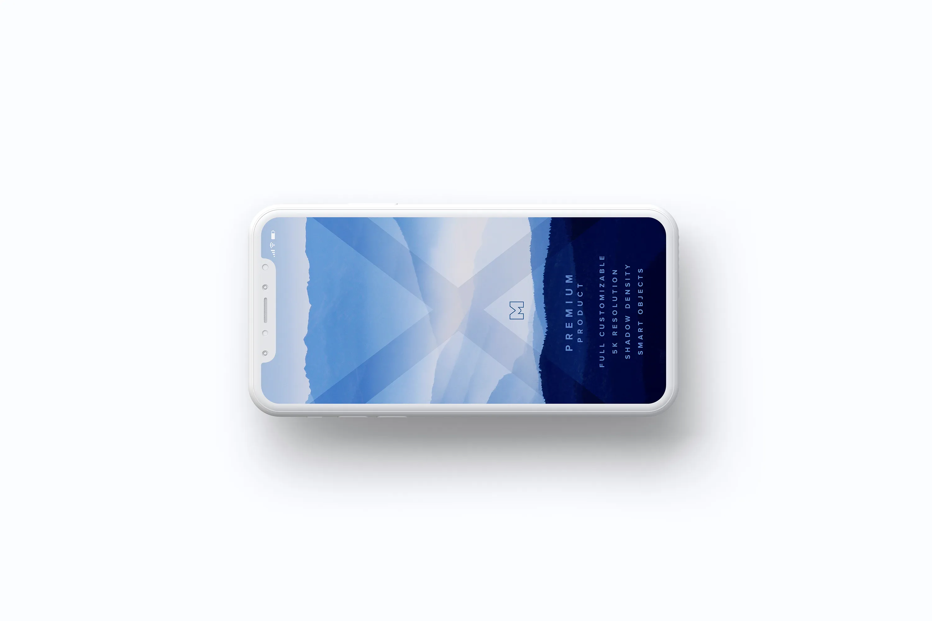 iPhone X智能手机屏幕界面设计多屏预览效果等距网格样机08 Clay iPhone X Mockup 08插图(2)