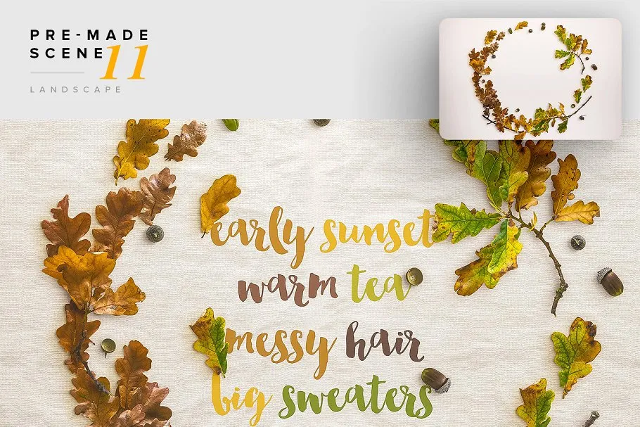 秋天主题场景样机设计素材包[2.39GB] Autumn Edition – Custom Scene插图(13)