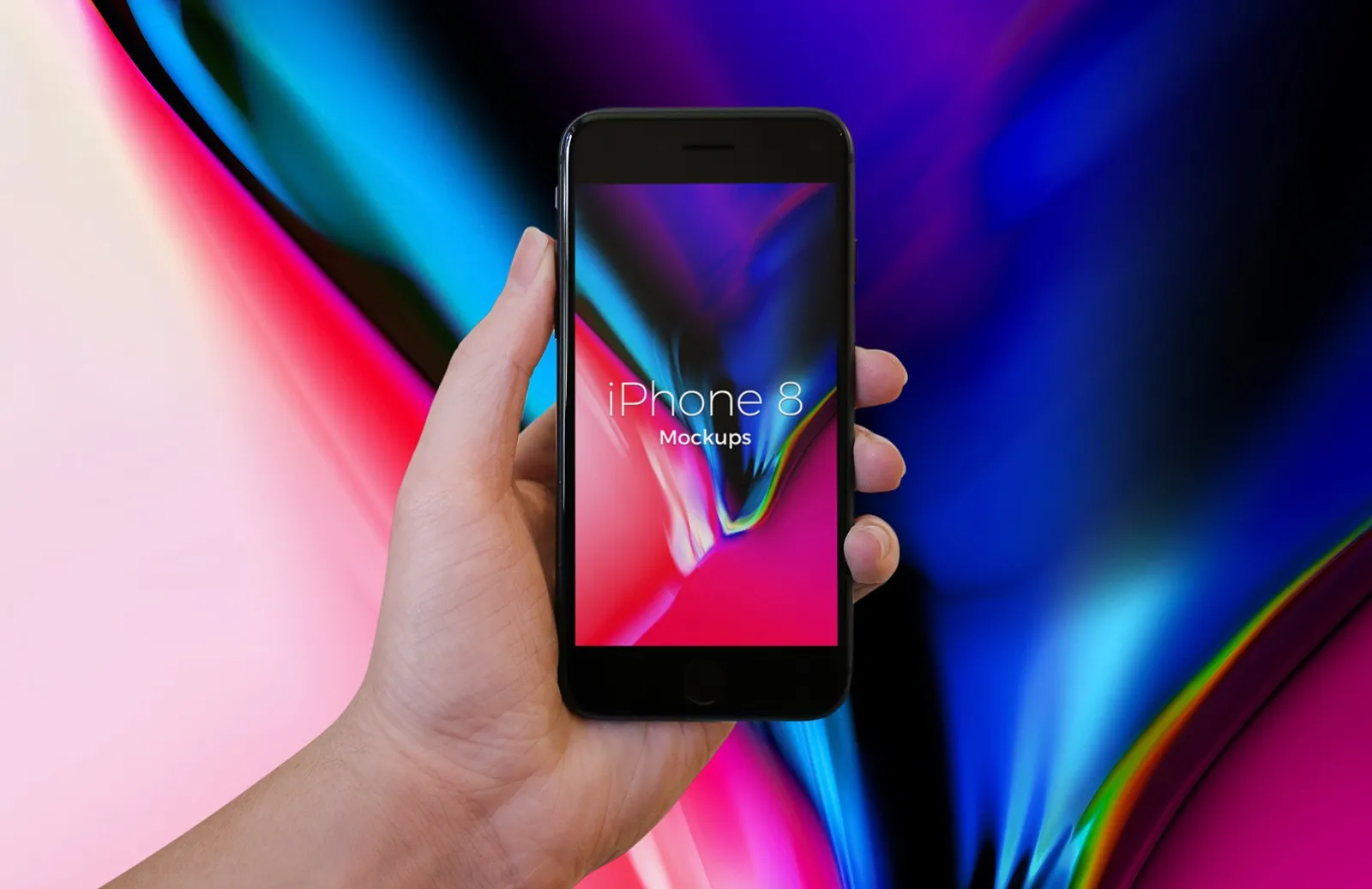 手持 iPhone 8 样机模板 iPhone 8 In Hand Mockups (PSD)插图(7)