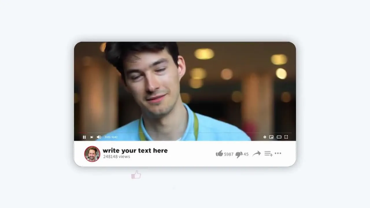 Youtube简介像素设计精选AE模板