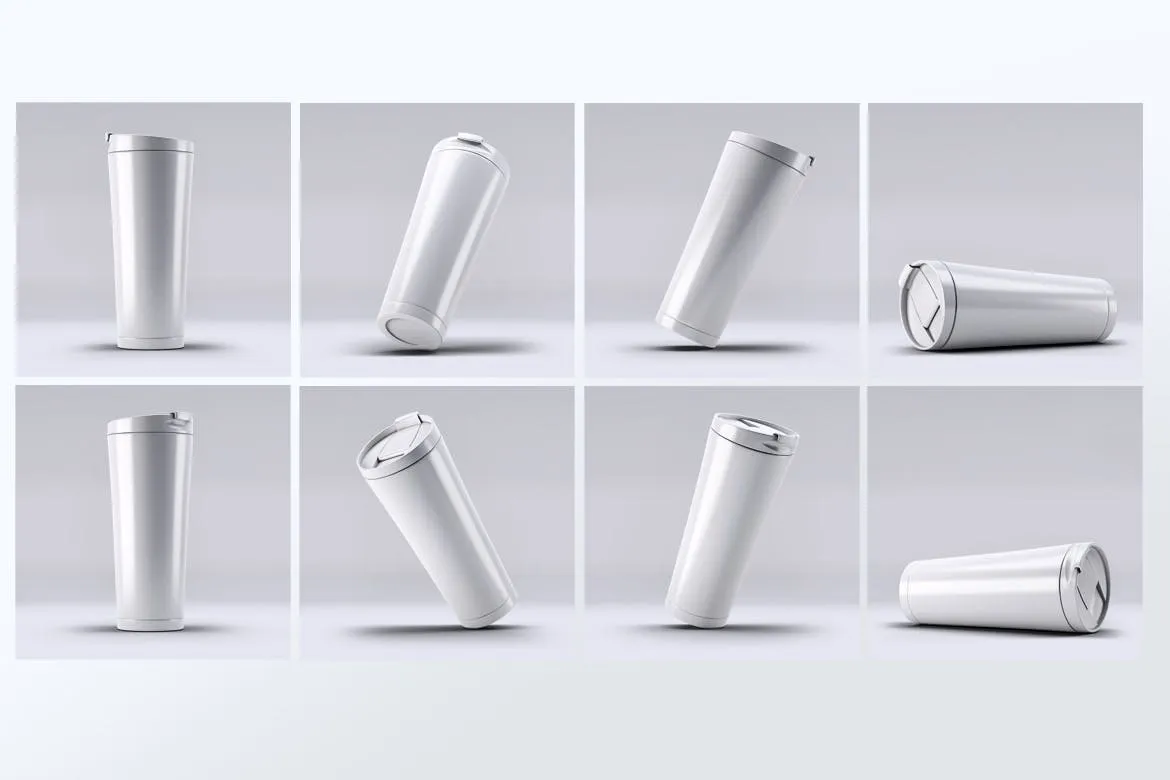 旅行水杯外观设计样机模板 Travel Tumbler Mug Mock-Up插图(3)