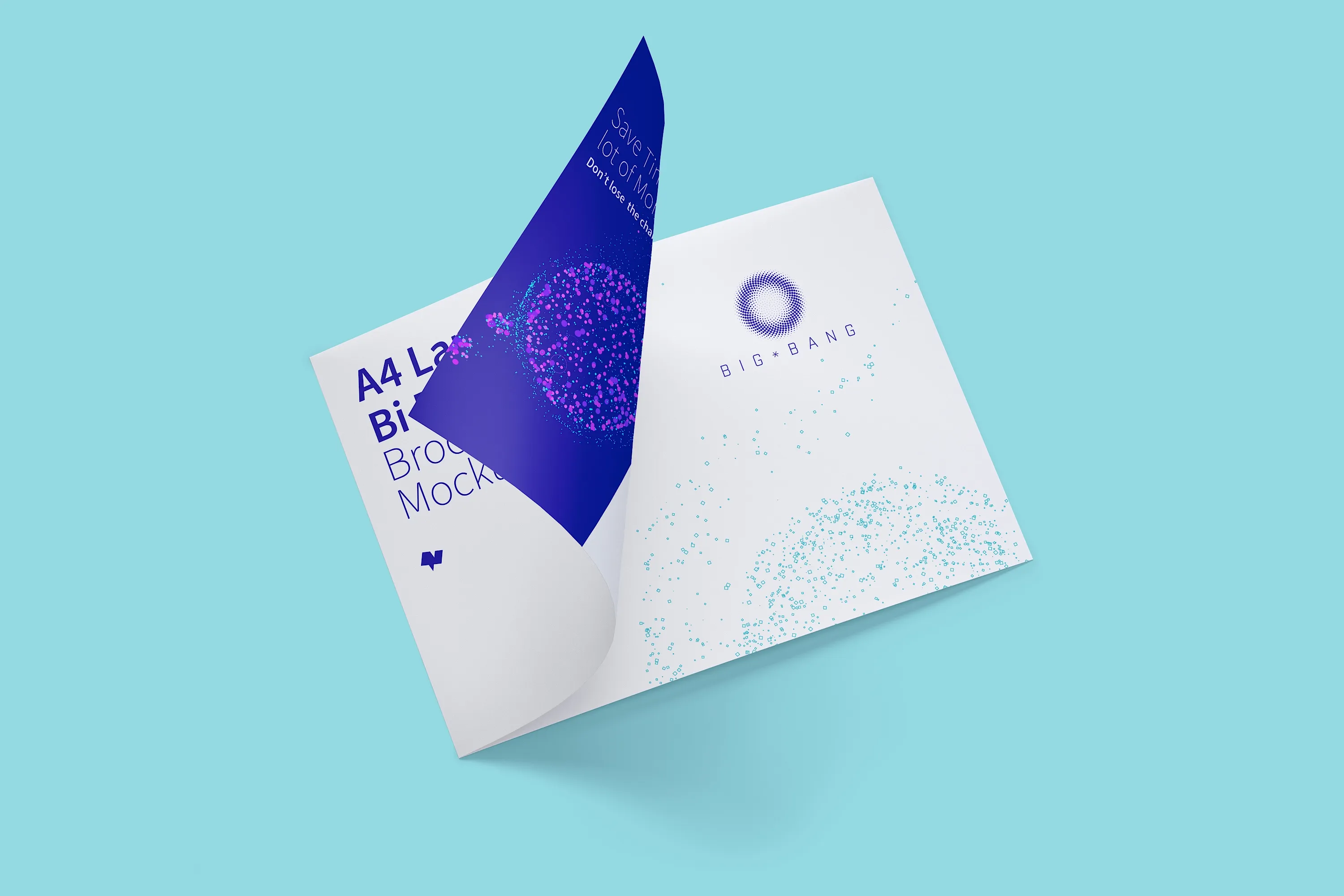 A4横向双折设计小册子传单设计图预览样机02 A4 Landscape Bi Fold Brochure Mockup 02插图(4)