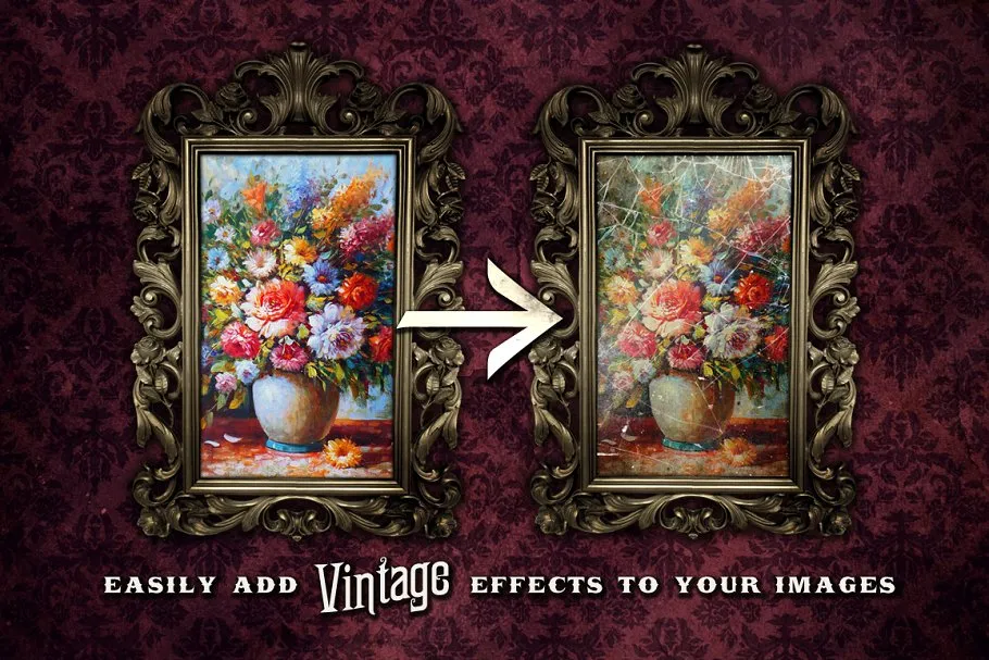 古董风格画框样机套装 Antique Frame Mockup Kit插图(3)