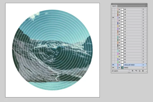 20个圆形图像图层蒙版效果模板 Circular Image Masks插图(6)