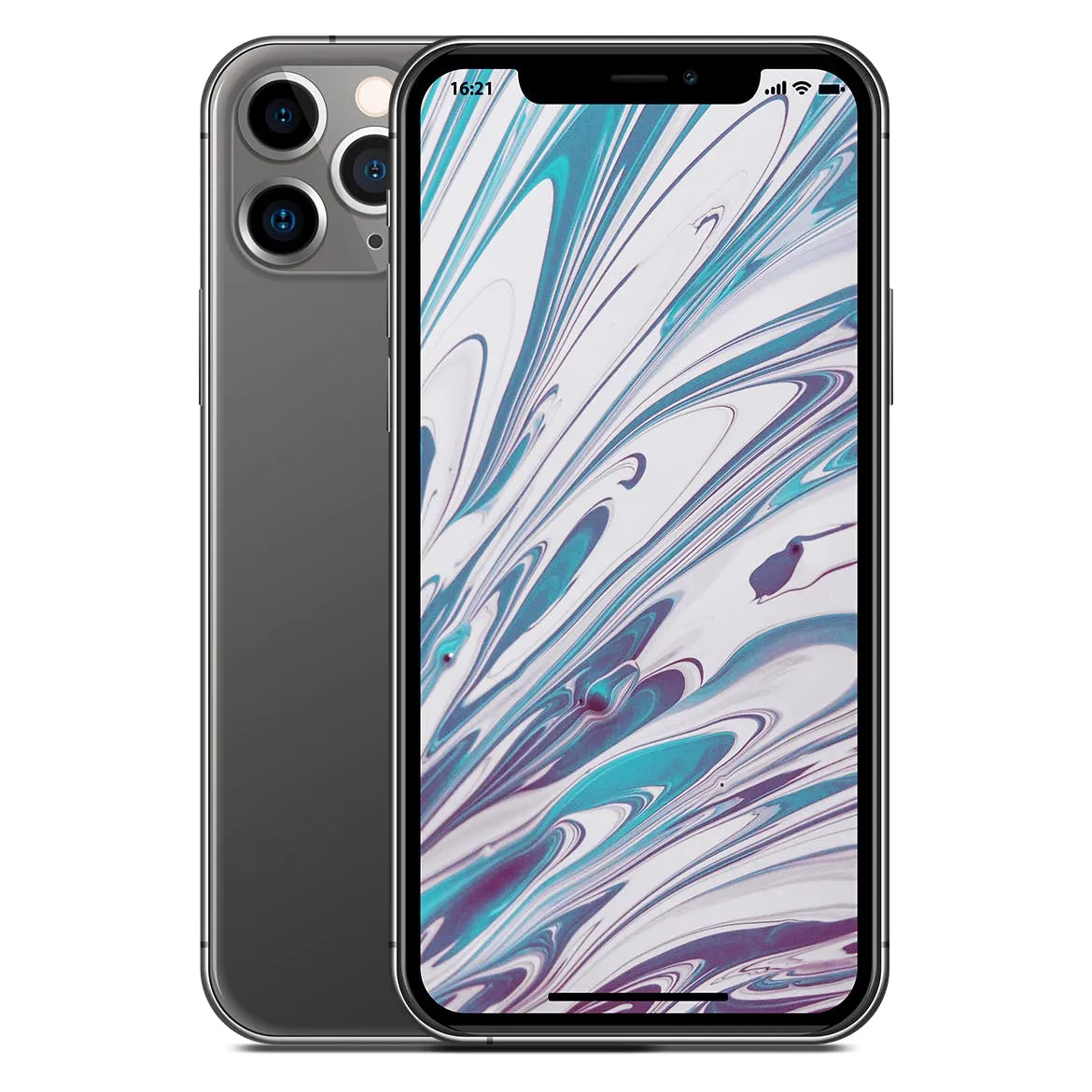 iPhone 11 Pro手机正/后视图样机模板 iPhone 11 Pro Layered PSD Face and Back Mock-ups插图(4)