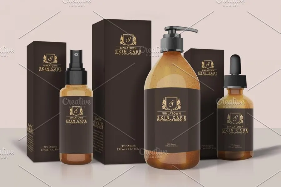 个人护理化妆品套装场景样机插图(3)