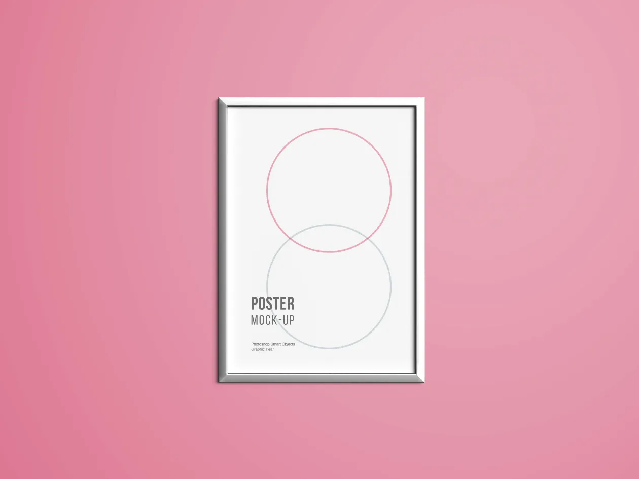 精装海报画框样机模板素材 Smart Poster Mockup插图(2)