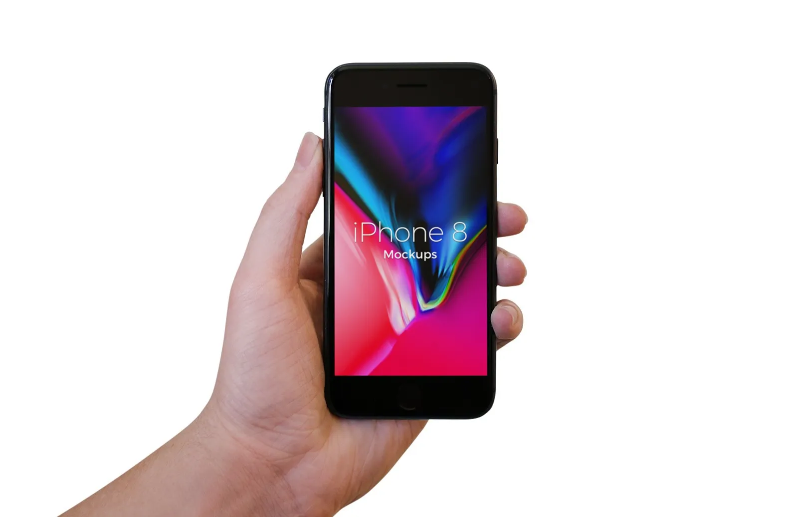 手持 iPhone 8 样机模板 iPhone 8 In Hand Mockups (PSD)插图(4)