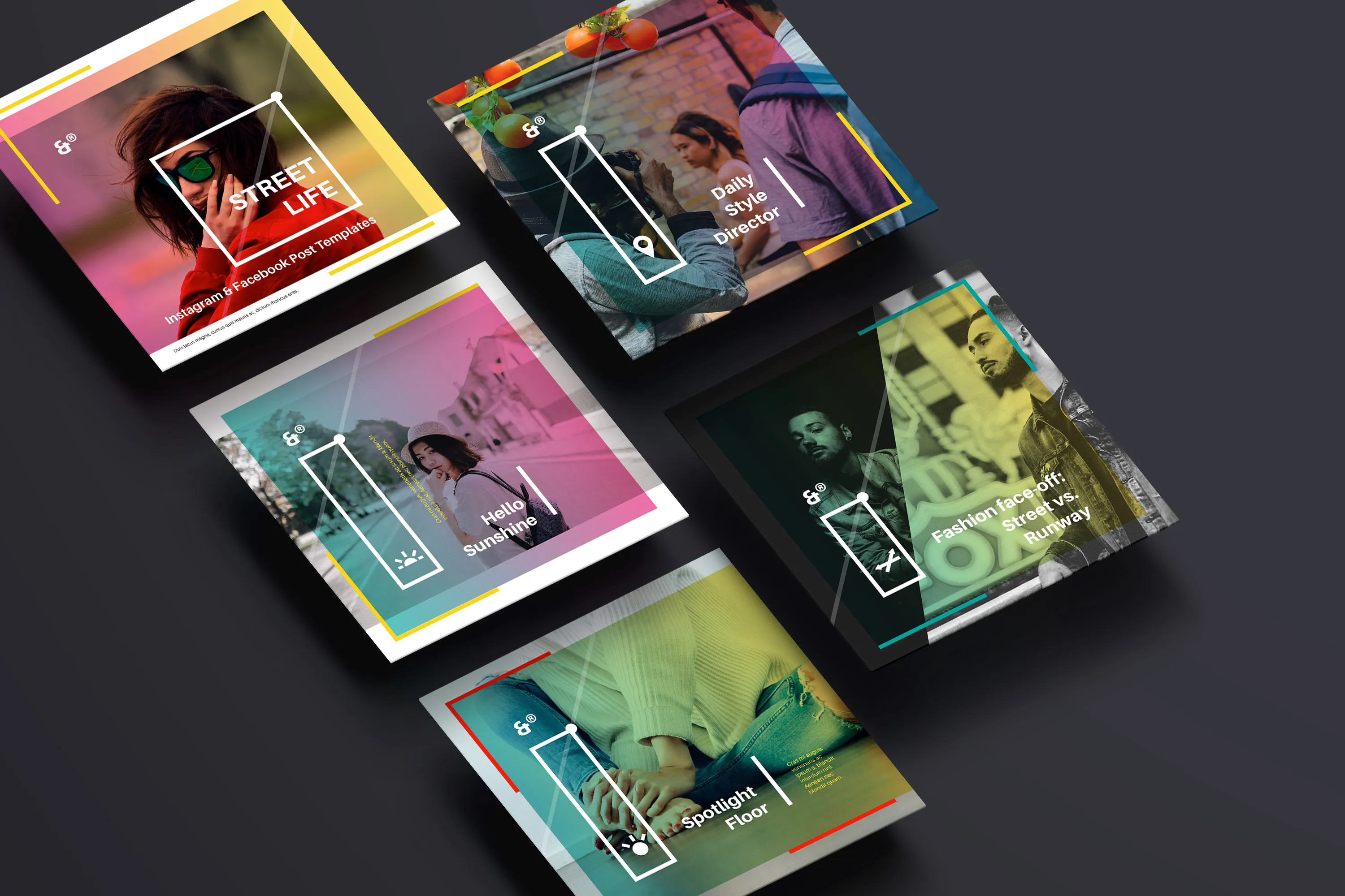 方形设计透视图样机模板01 Square Perspective Mockup 01插图(2)