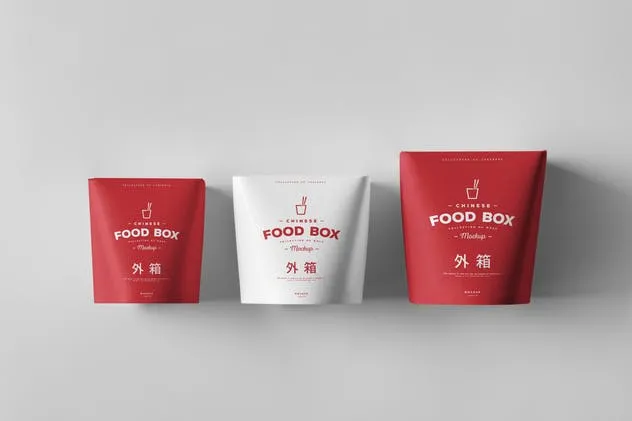 逼真的餐厅食品包装盒样机模型 Food Box Mock-up插图(5)