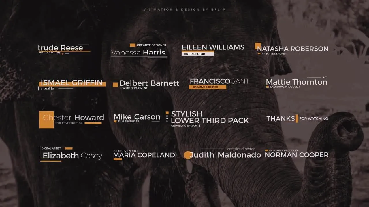 16个时尚较低的三分之二和全屏标题动画像素设计精选AE模板