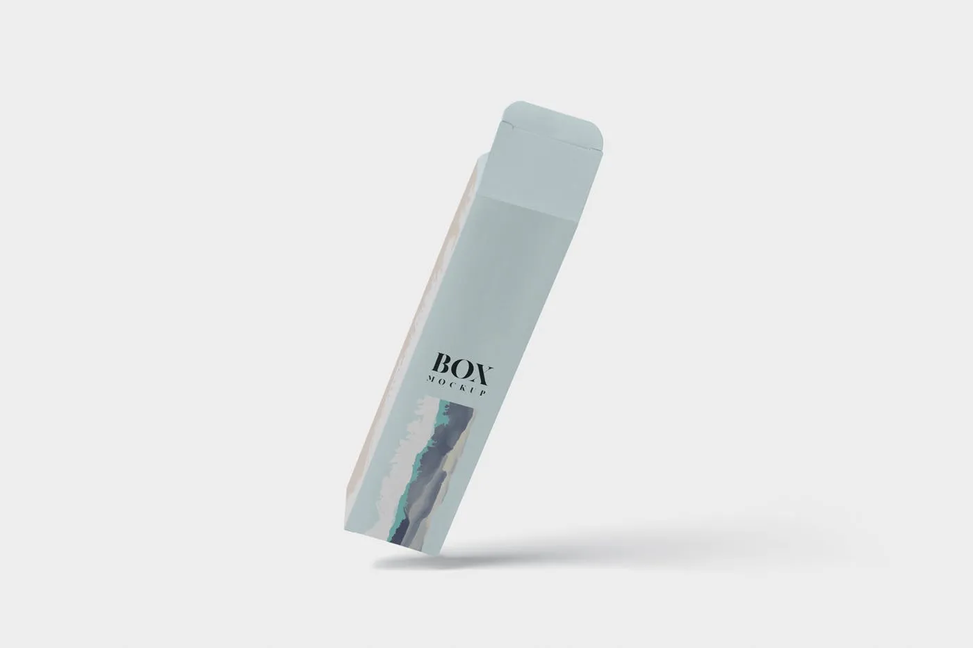 长条形化妆品/护肤品包装纸盒设计图样机 Box Mockup – Slim High Rectangle Shape插图(4)