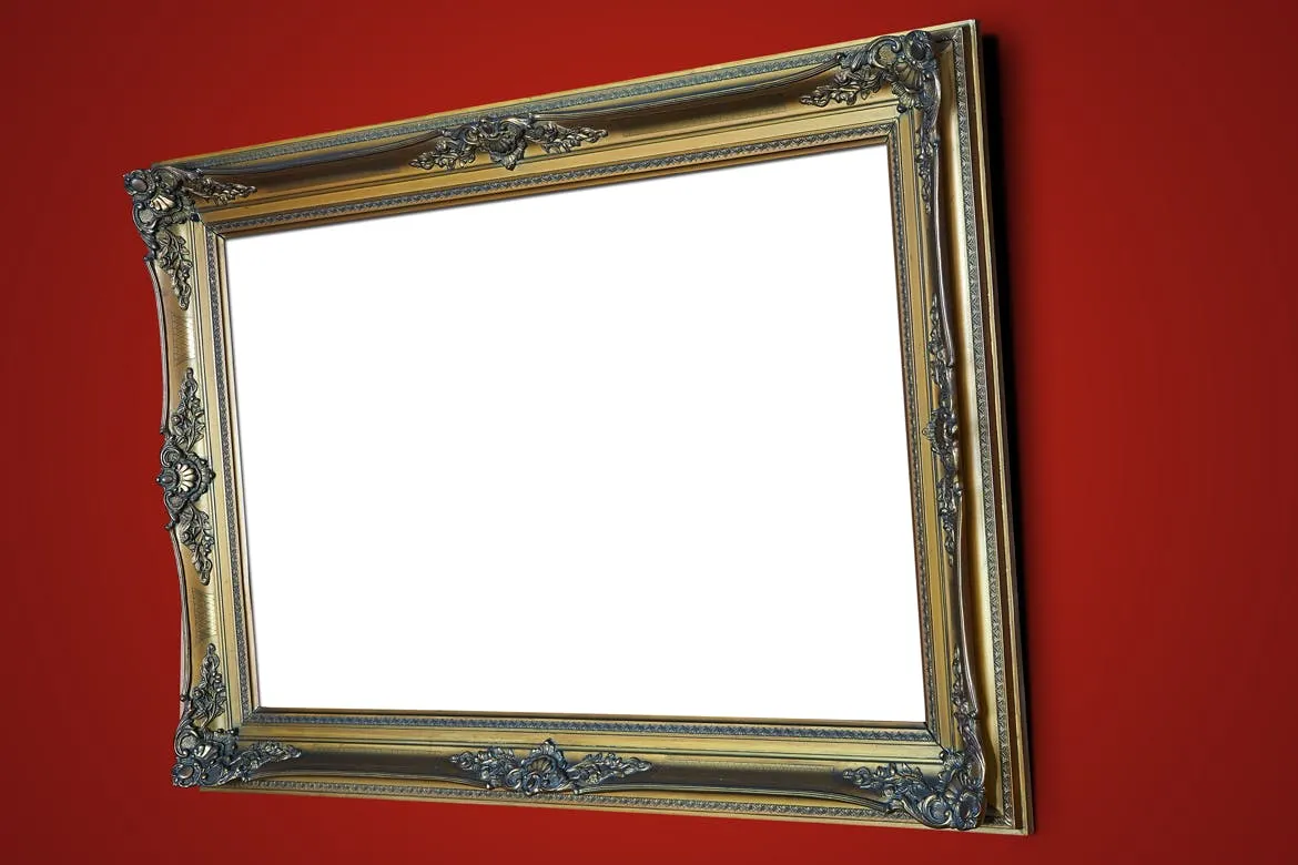 古典风格金色画框相框样机素材库精选 Gold_Frame_Perspective_Mockup插图(5)