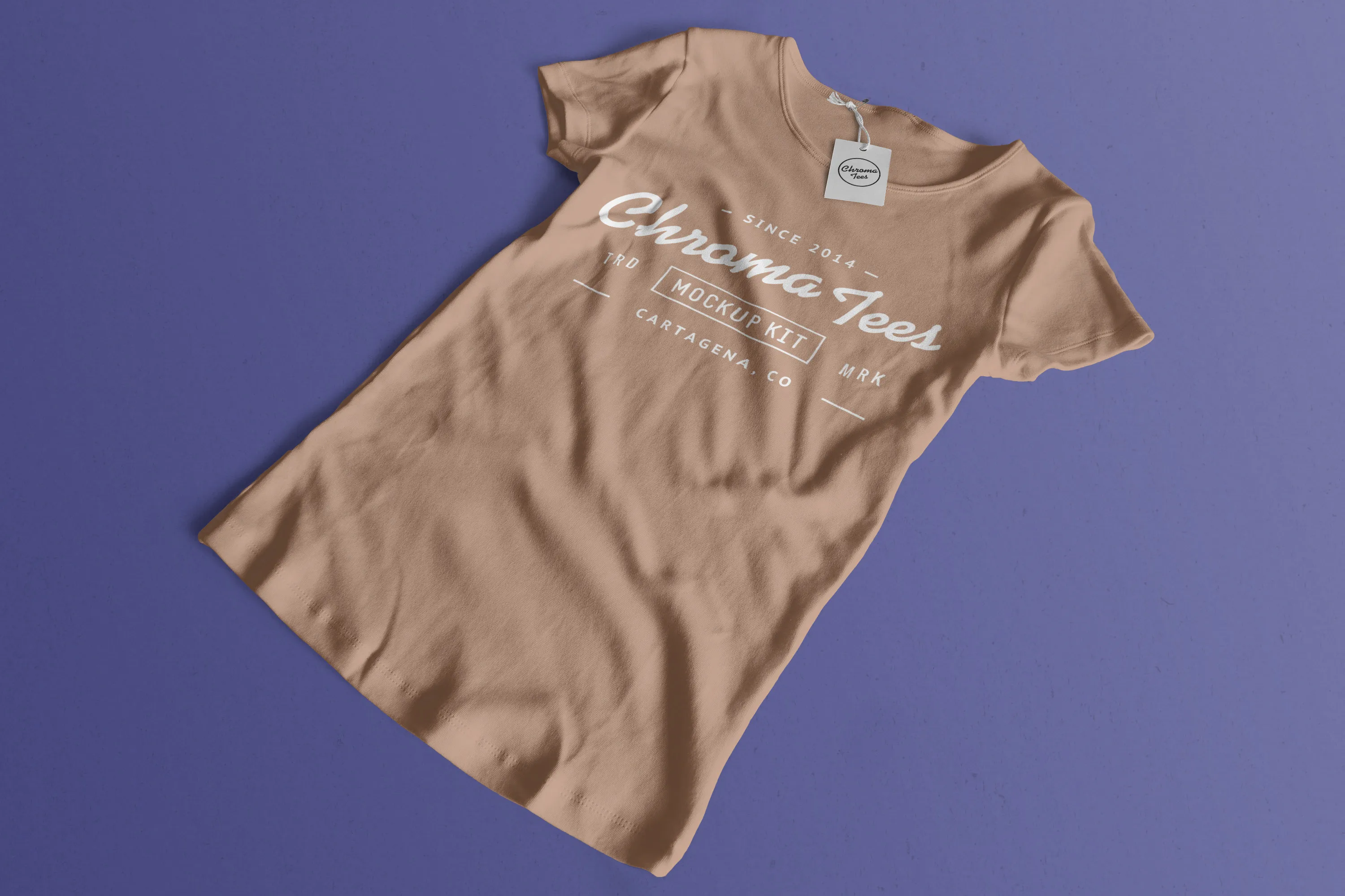 女士长款T恤印花图案设计预览图样机02 Woman Front T-Shirt Mockup 02插图