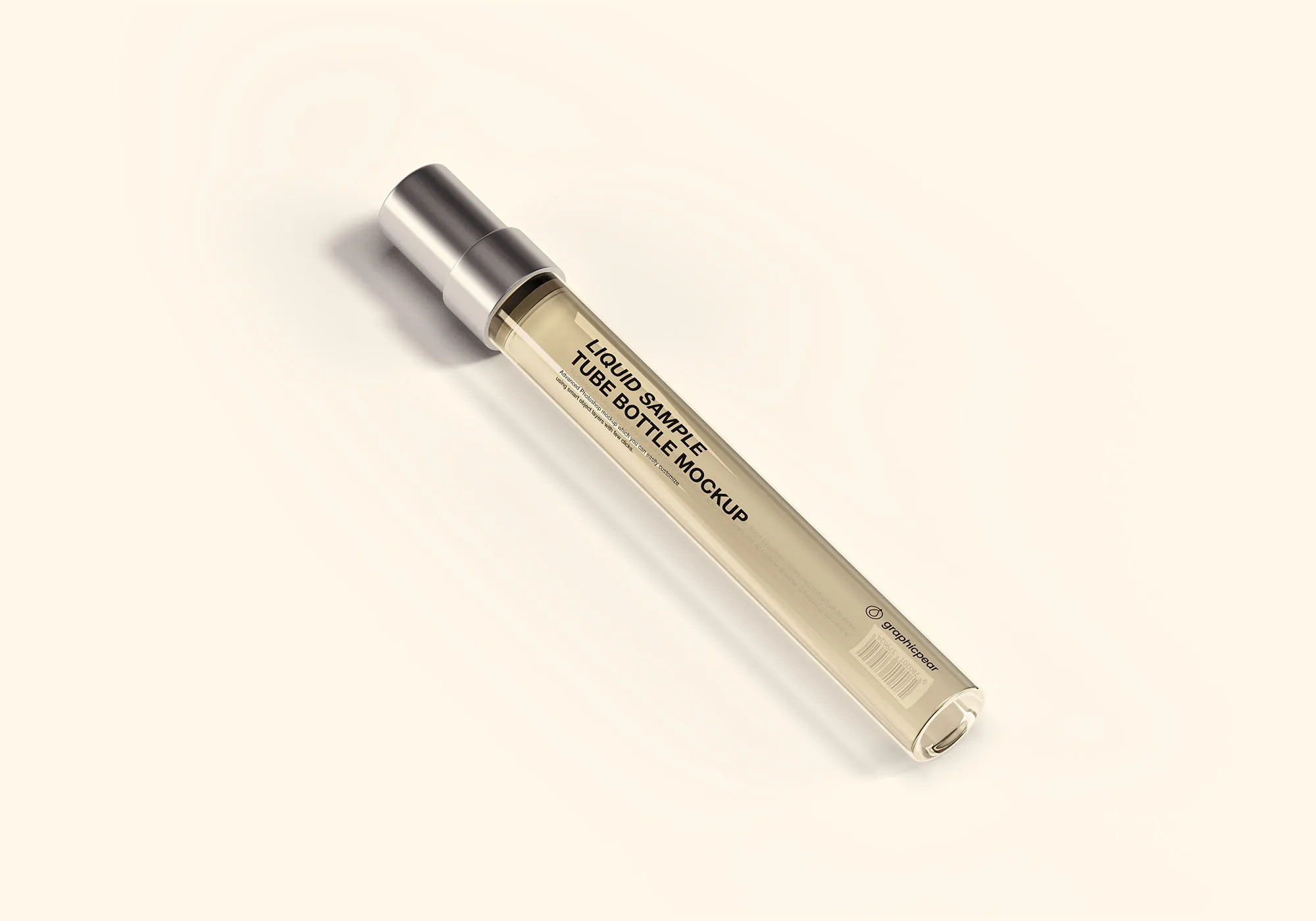 化妆品液体样品管瓶样机模板 Liquid Sample Tube Bottle Mockup插图