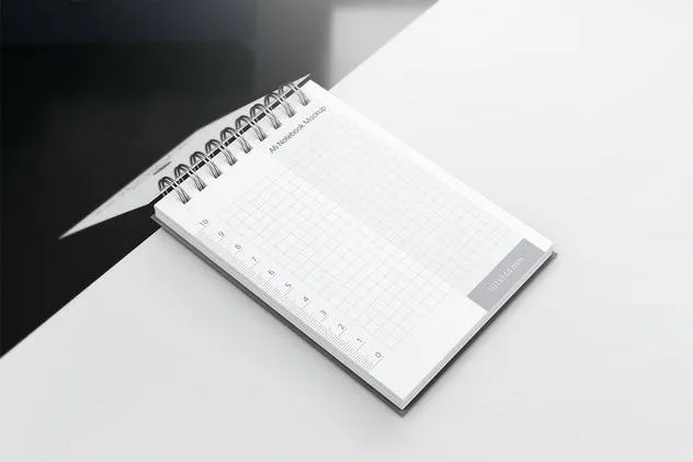 A6活页笔记本/记事本样机 A6 Spiral Notebook Mockups插图(1)