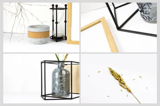 实木画框相框样机模板 Natural Wood Frame Mockup插图(4)