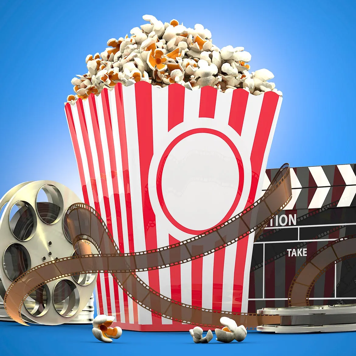 电影之夜爆米花电影院场景样机模板 Movie Night Mockup插图(3)