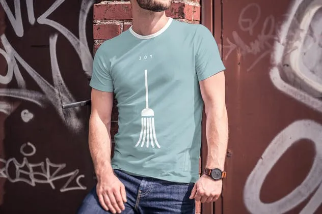 欧美模特T恤上身效果样机模板3 T-Shirt Mock-up 3插图(6)