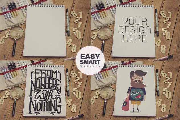 竖版绘画本手绘插画作品展示样机素材库精选 Sketchbook Vertical插图(1)