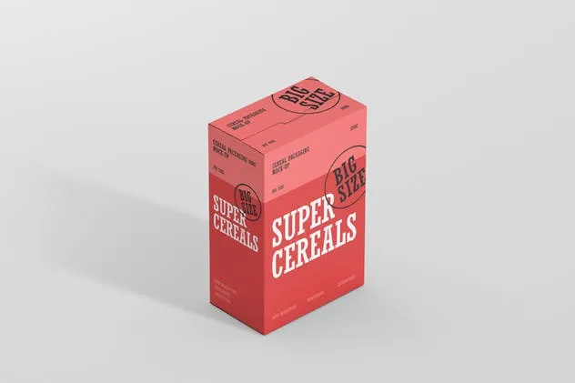 营养谷物食品包装大尺寸盒子样机 Cereals Box Mockup – Big Size插图(4)