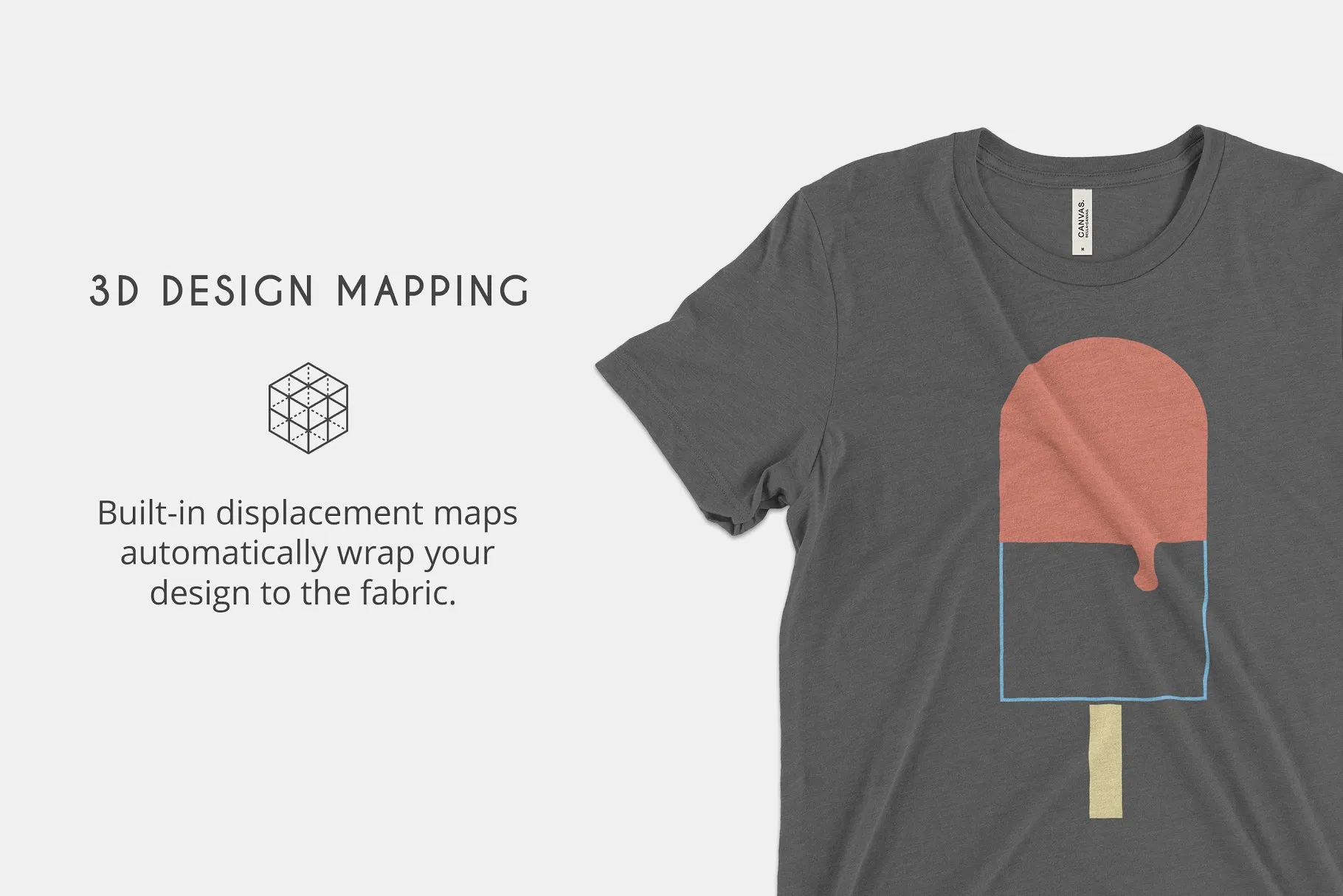 胸前印花图案T恤样机模板 Bella Canvas 3413 Tri-Blend Mockups插图(3)