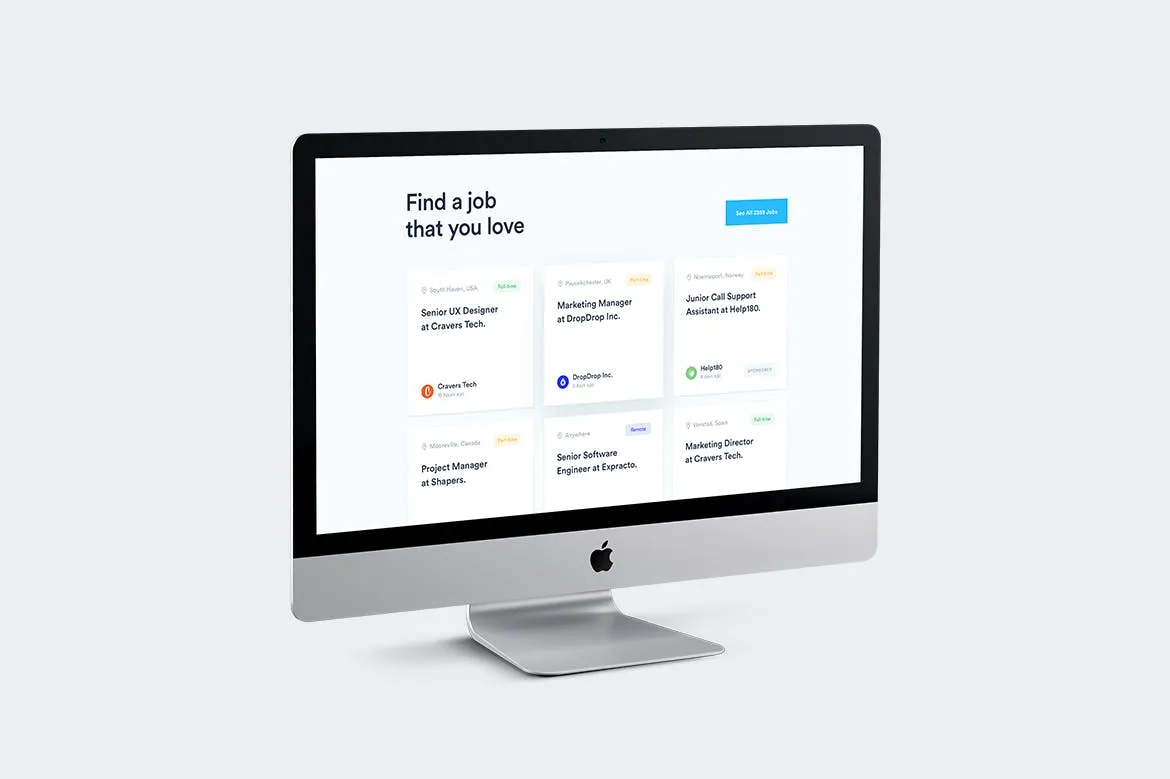 2019款iMac一体机电脑多屏幕预览素材库精选样机模板 iMac 2019 Mockup – Multi Devices插图(3)