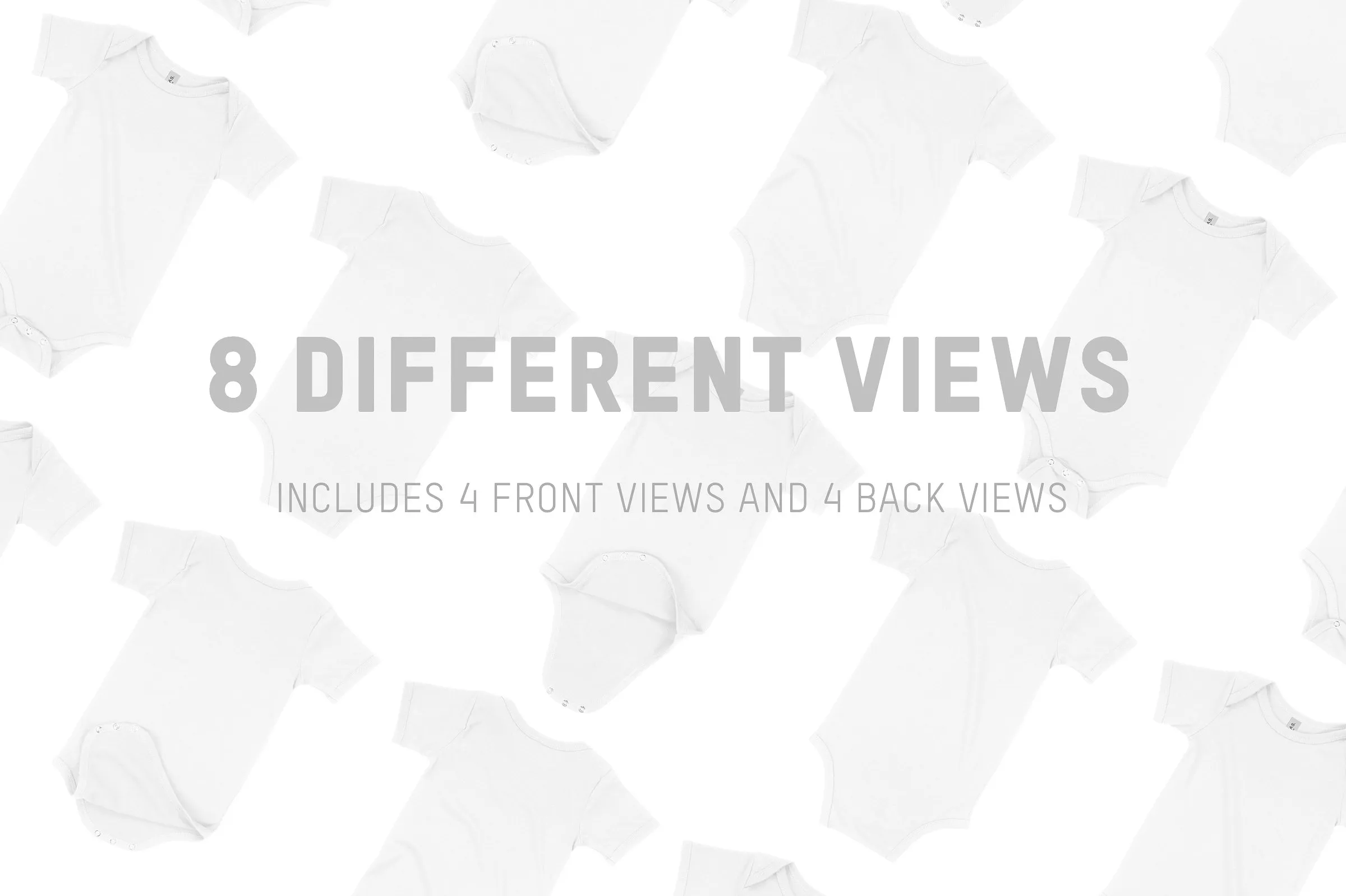 婴儿连体衣样机模板 Bella Canvas 100B Baby One Piece插图(5)