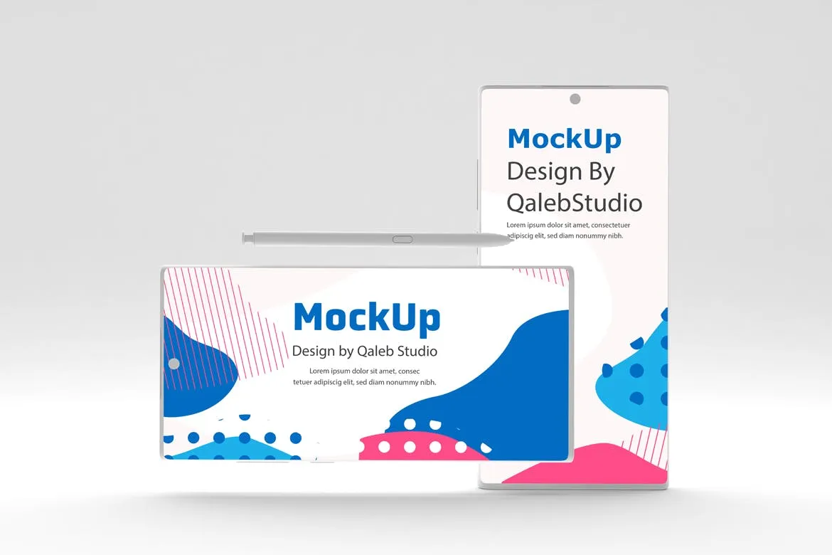 简约风格三星Note 10智能手机样机模板 Clean Note 10 Mockup插图(6)