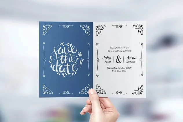 邀请函与贺卡样机模板v2 Invitation & Greeting Card MockUp vol.2插图(3)