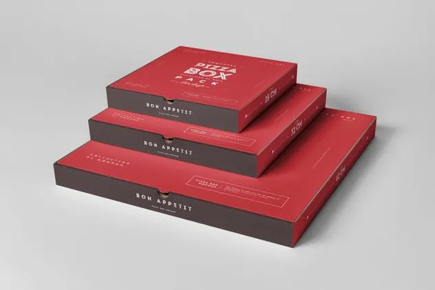 披萨包装盒样机模板 Pizza Boxes Mock-up插图(4)