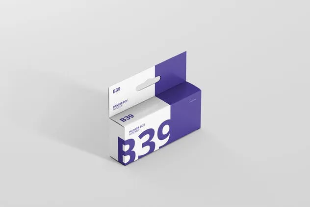 带挂钩的宽小矩形盒子样机 Box Mockup – Wide Small Rectangle with Hanger插图(3)