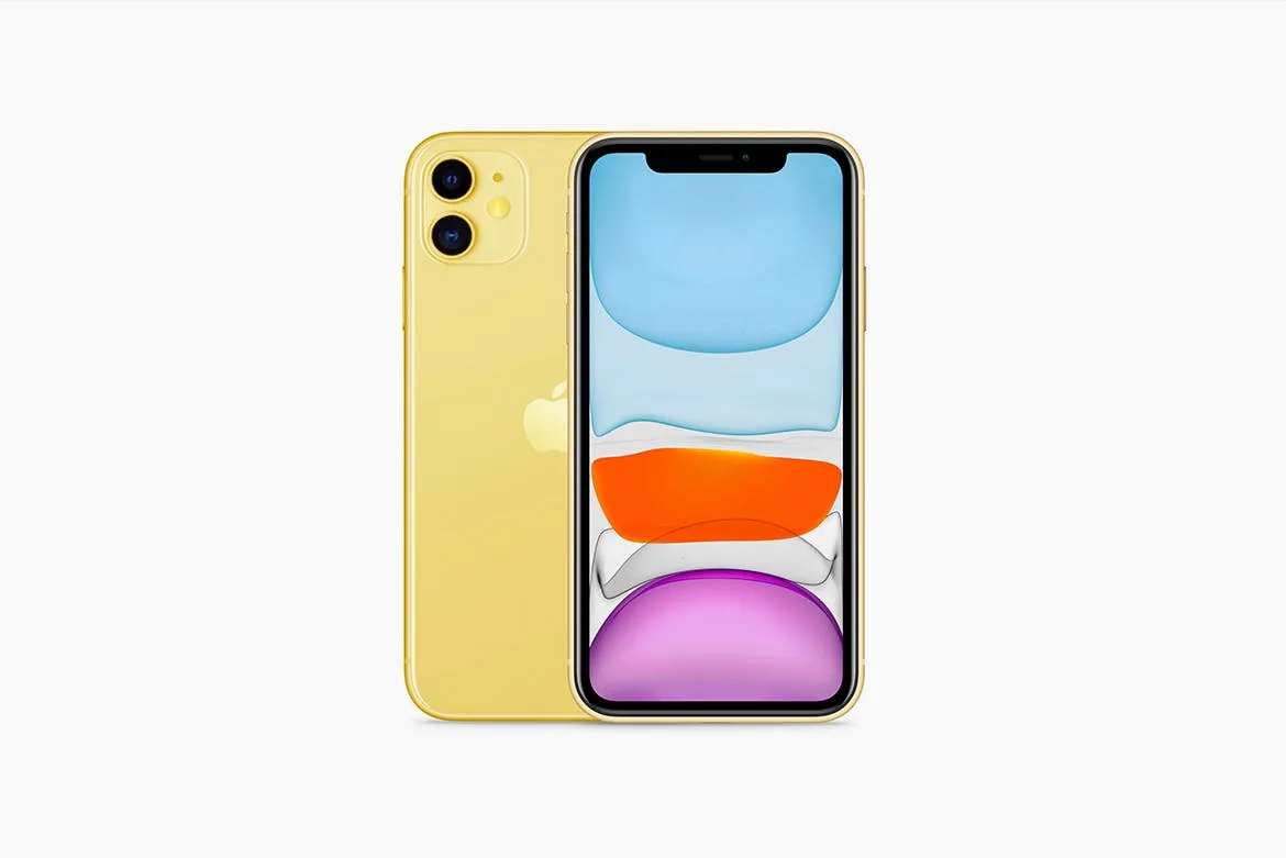 2019年新款iPhone 11苹果手机样机模板[6种配色] iPhone 11 Mockup插图(2)