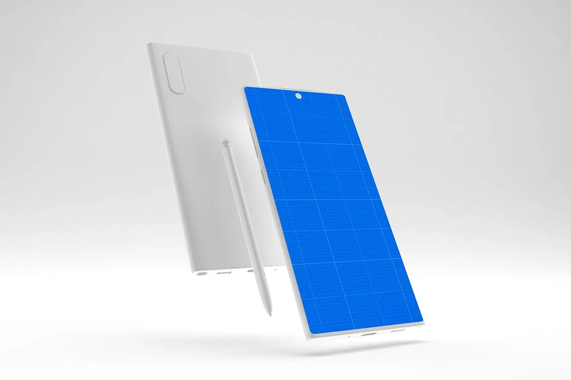 简约风格三星Note 10智能手机样机模板 Clean Note 10 Mockup插图(9)