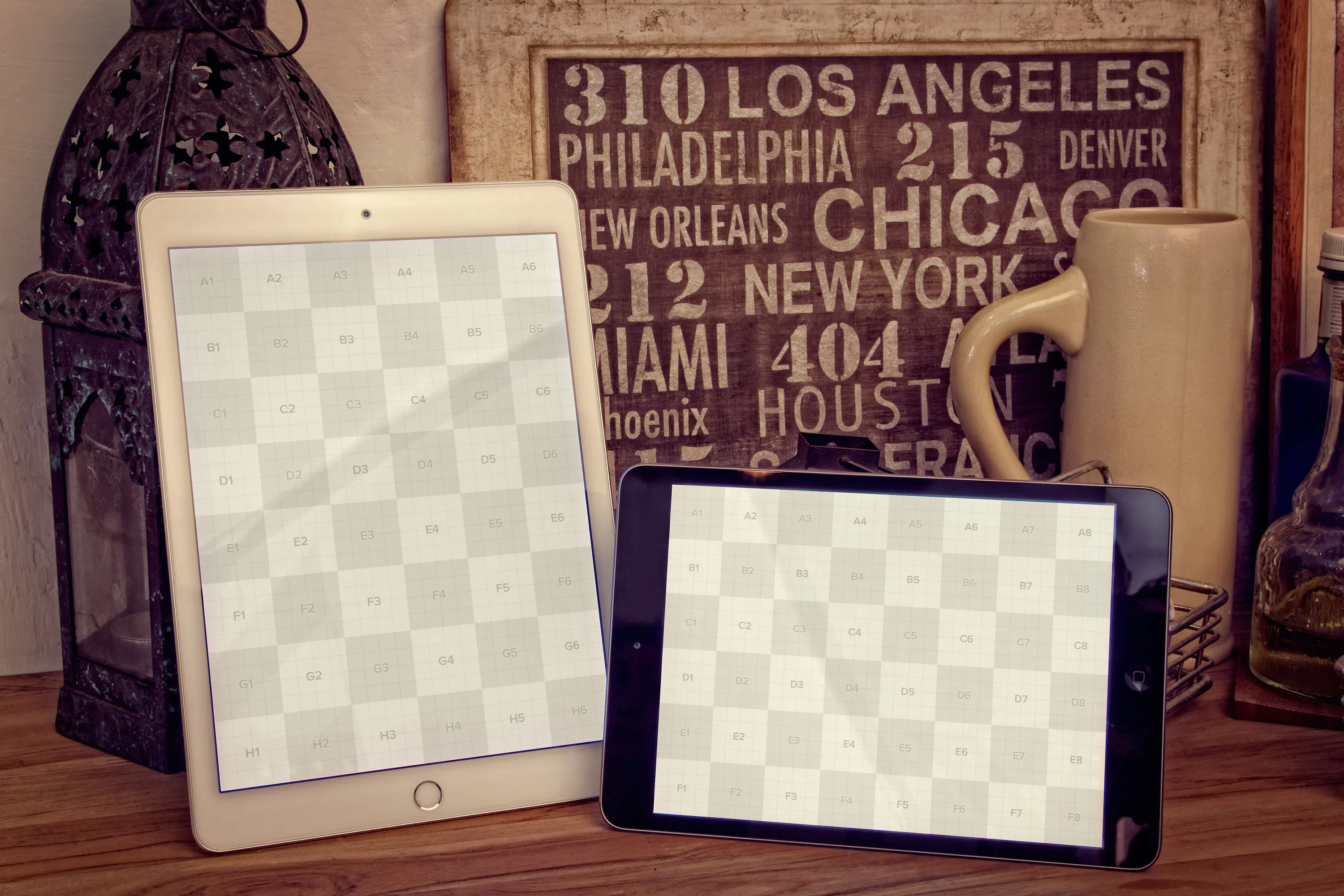 iPad Air＆iPad Mini平板电脑屏幕设计预览样机模板 iPad Air 2, iPad Mini 3 Mockup插图(1)