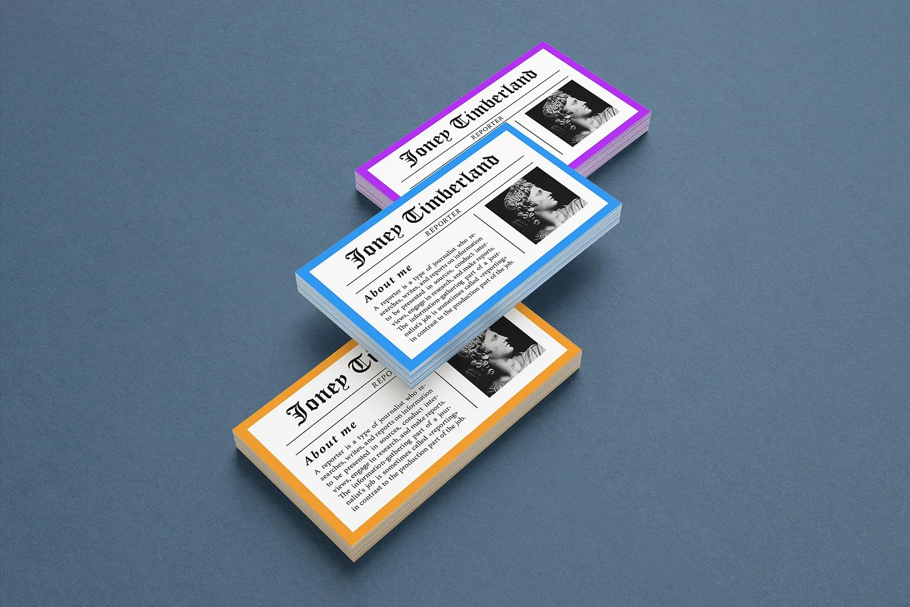 基于3D渲染英国和美国标准尺寸企业名片样机 Double Standards Business Cards插图(1)