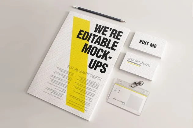 简约优雅企业文具套装样机模板 Elegant Mock-ups Bundle – Business Corporate ID插图(7)