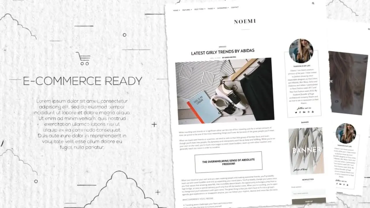 简单的网站演示像素设计精选AE模板