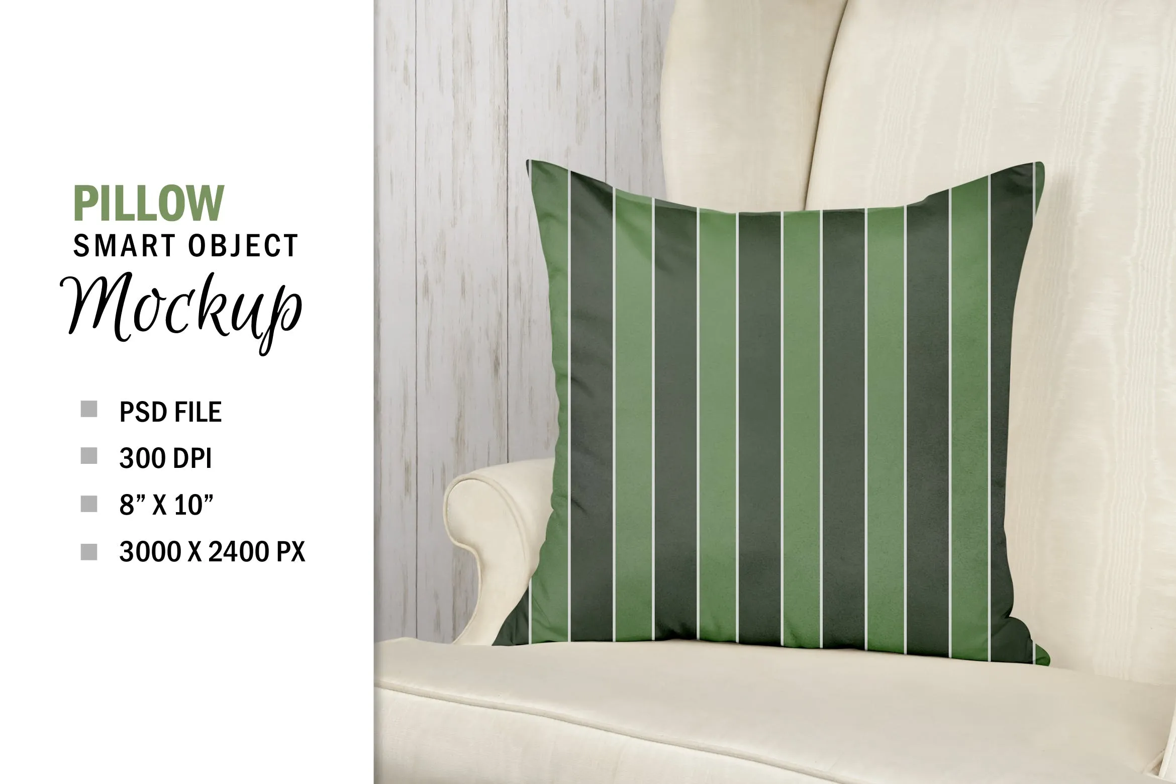 座椅靠垫外观图案设计素材库精选模板 Smart Layer Pillow Chair Mockup Sublimation插图