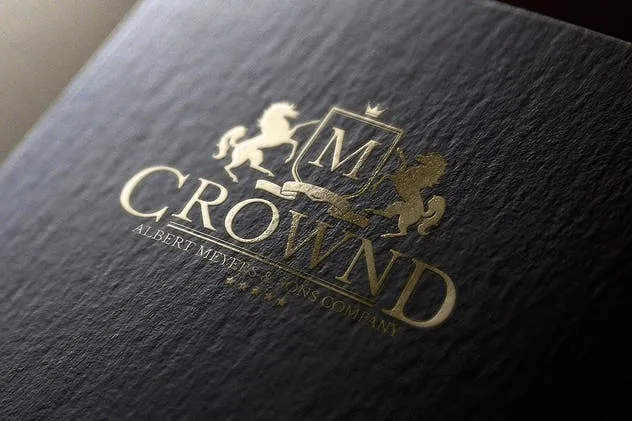 Logo商标烫金印刷效果图素材库精选模板v2 Logo Mock-Up / Exclusive Paper Edition 2插图(4)