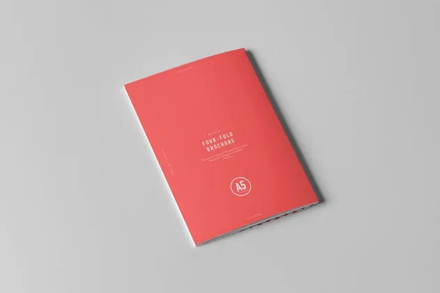 四折页A5规格画册传单样机模板 Four-Fold A5 Brochure Mock-up插图(3)