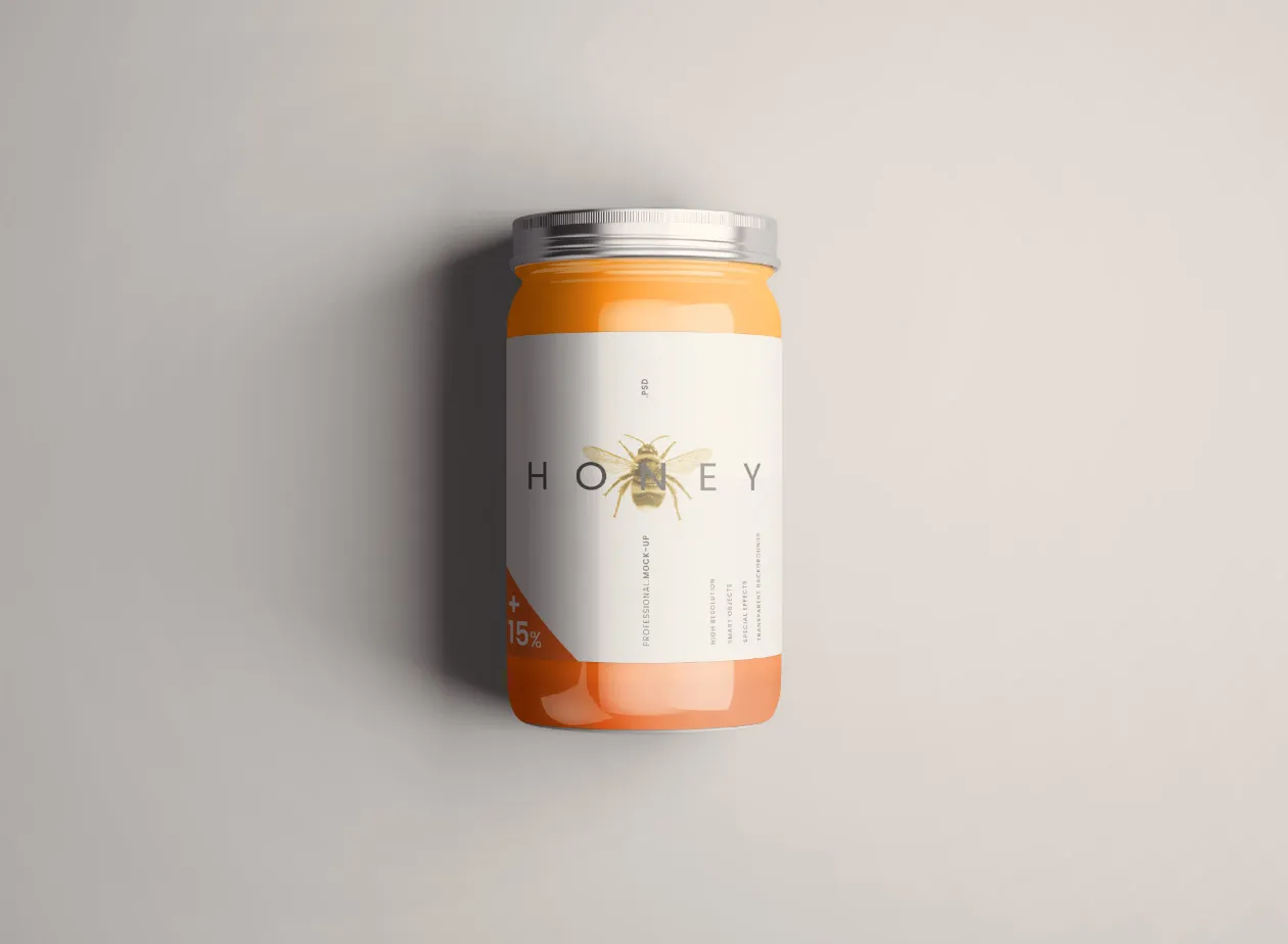 食品玻璃罐外观设计样机PSD模板 Standard Glass Jar Mockups插图(9)