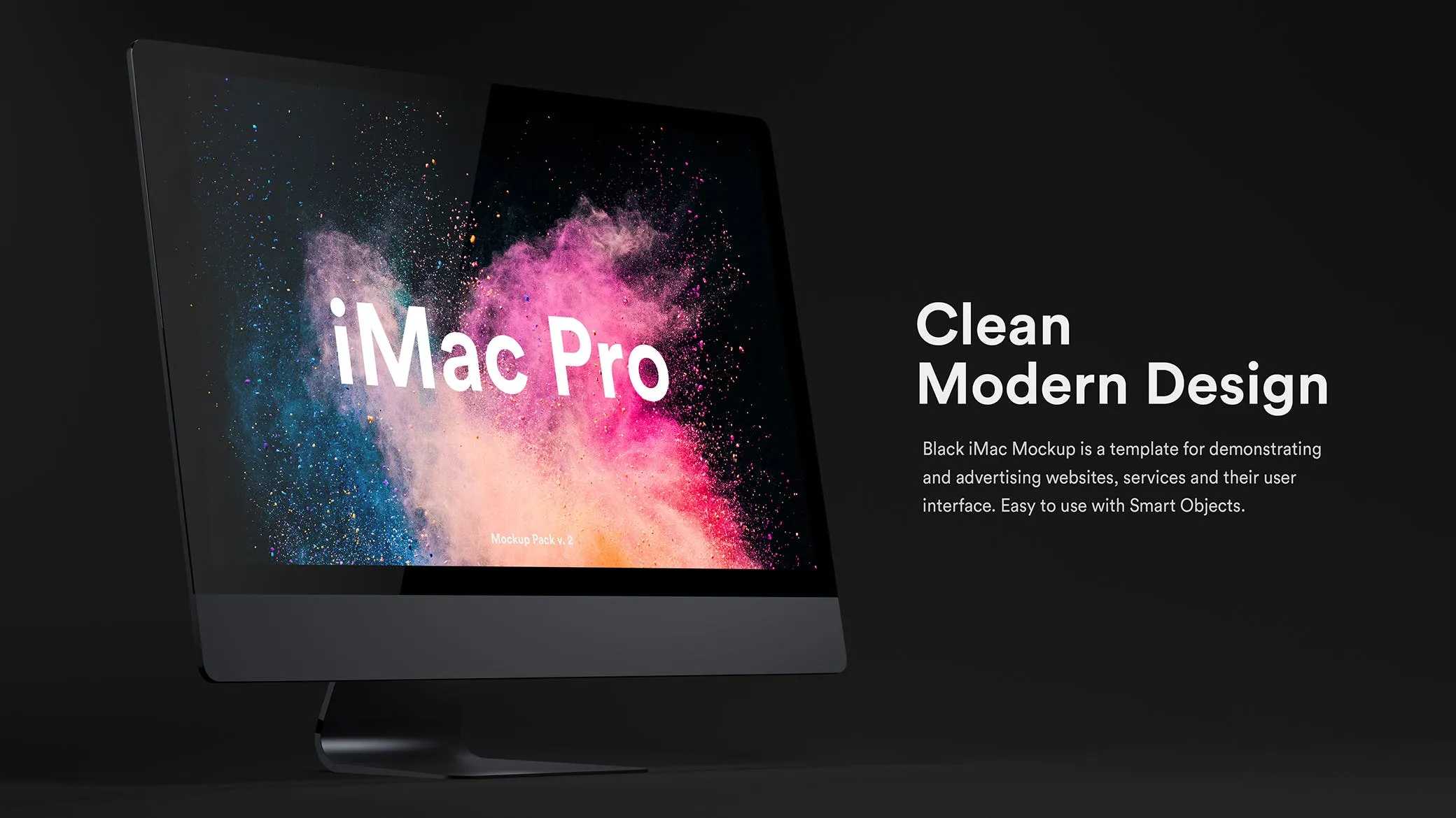 iMac Pro高端一体机电脑屏幕演示素材库精选样机 Dark iMac Pro Mockup插图(8)