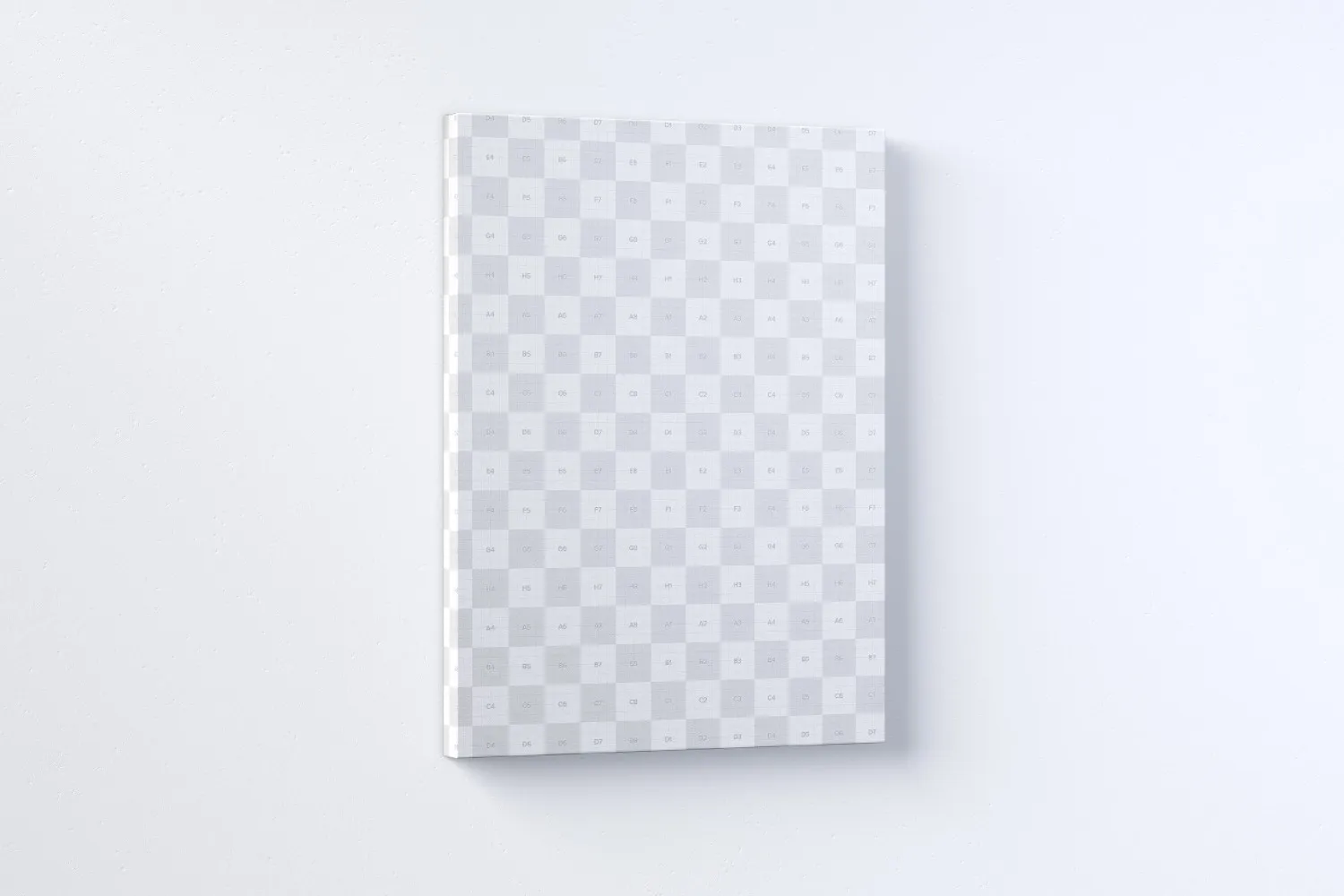 3:4比例肖像油画展示左视图样机素材库精选 3:4 Portrait Canvas Mockup Hanging on Wall, Left View插图(1)