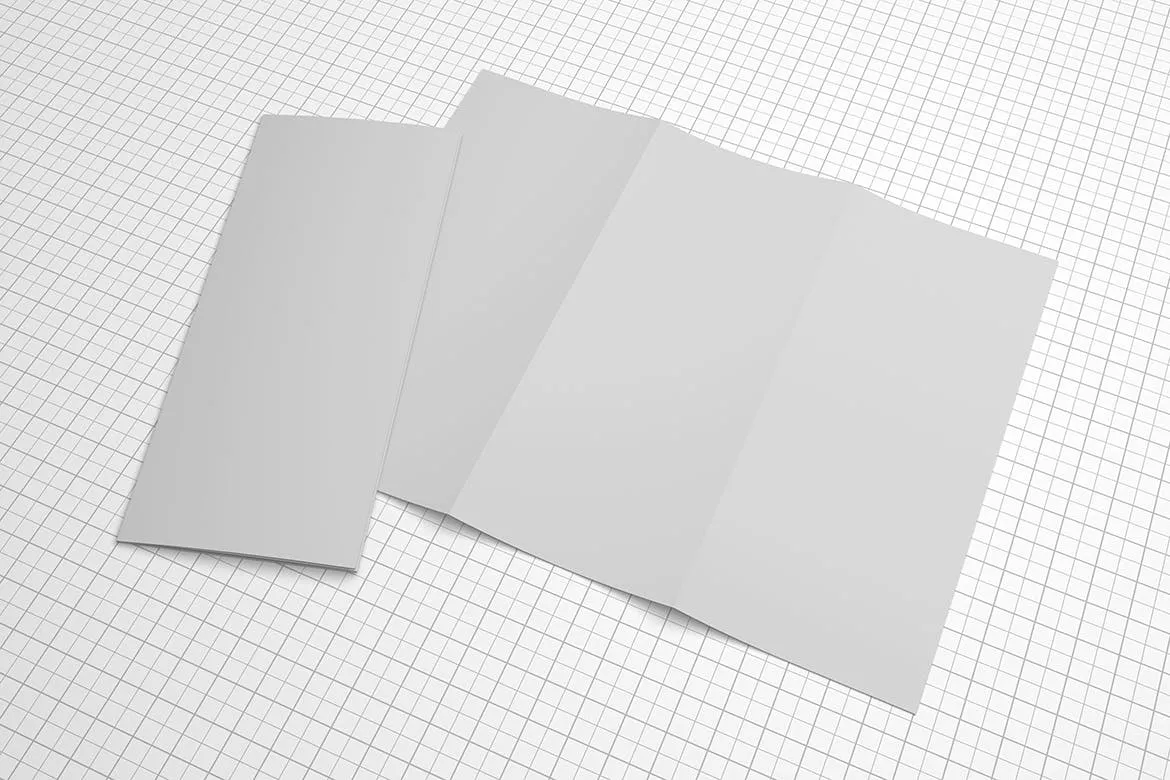 三折页宣传册设计多角度预览样机模板 Trifold Brochure Mockup插图(12)