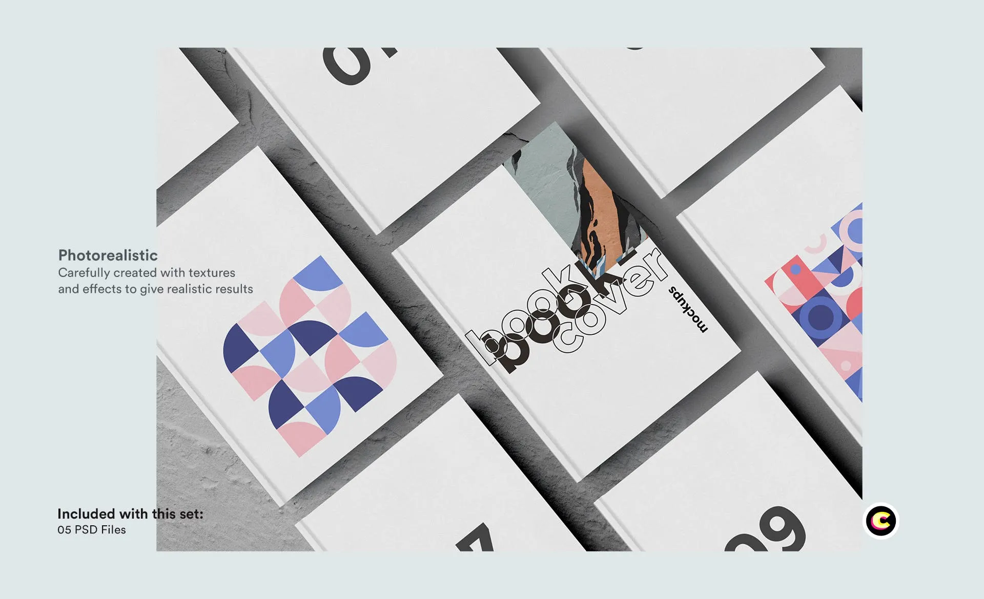 硬封设计图书封面印刷效果图样机素材库精选 Book Cover Mockup插图(2)