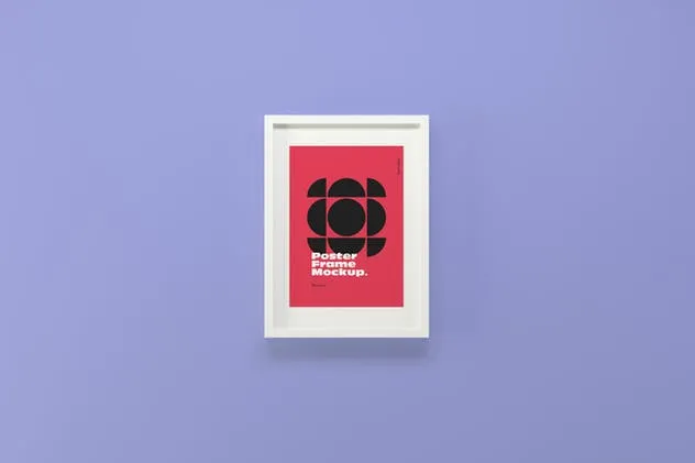 海报/照片简约白色框架样机模板 Poster Frame Mockups插图(2)