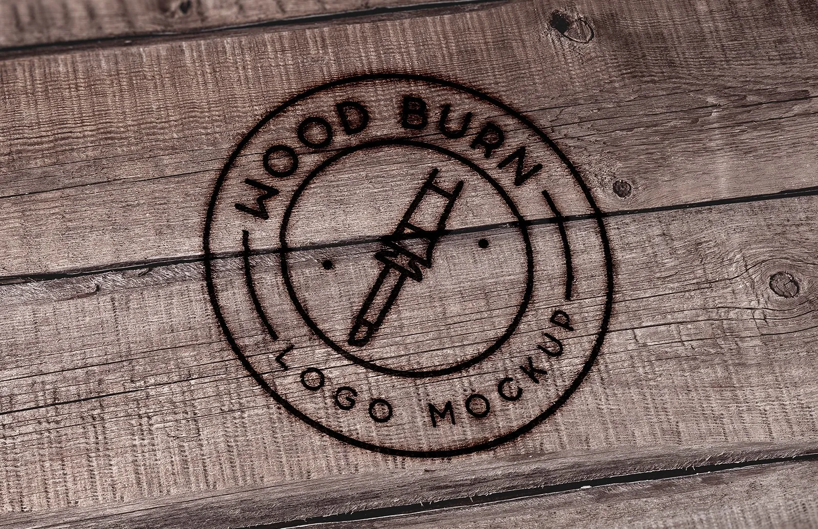 灼烧效果 Logo 展示样机 Wood Burn Logo Mockup插图(2)