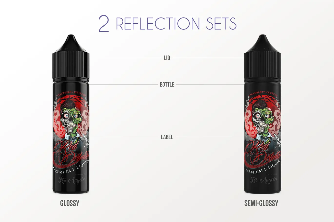 60ml容量电子烟烟油瓶设计样机模板 eLiquid Bottle Mockup v. 60ml-D插图(5)