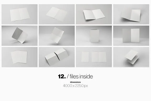 双折页企业宣传册样机 Bi-fold Brochure Mockup Pack插图(5)